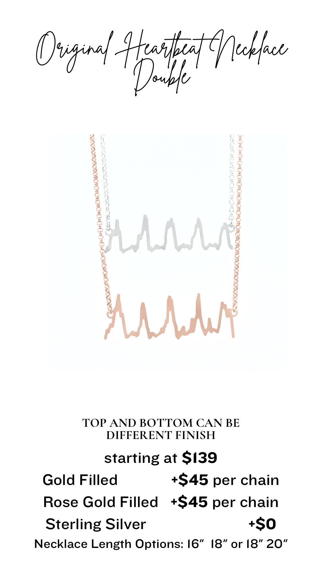 Original Heartbeat Necklace Double