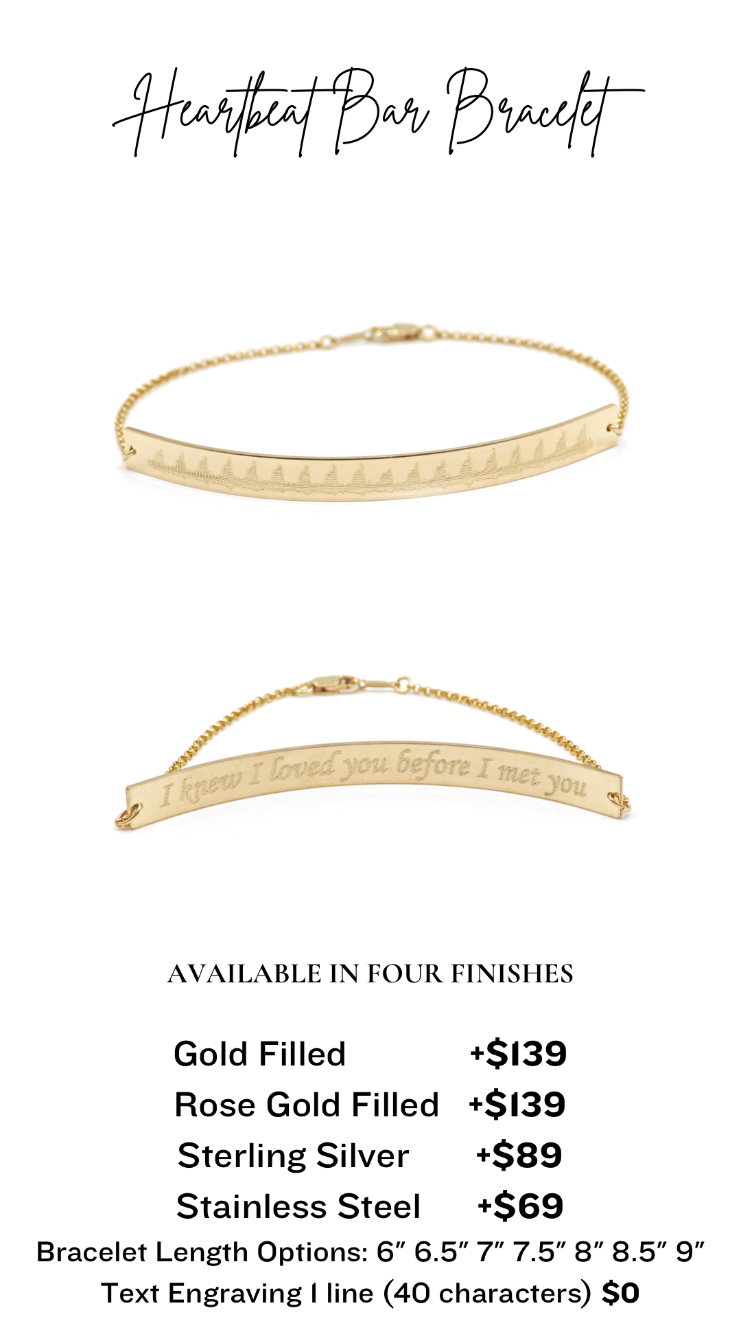 Heartbeat Bar Bracelet Oh Baby Ultrasound Boutique